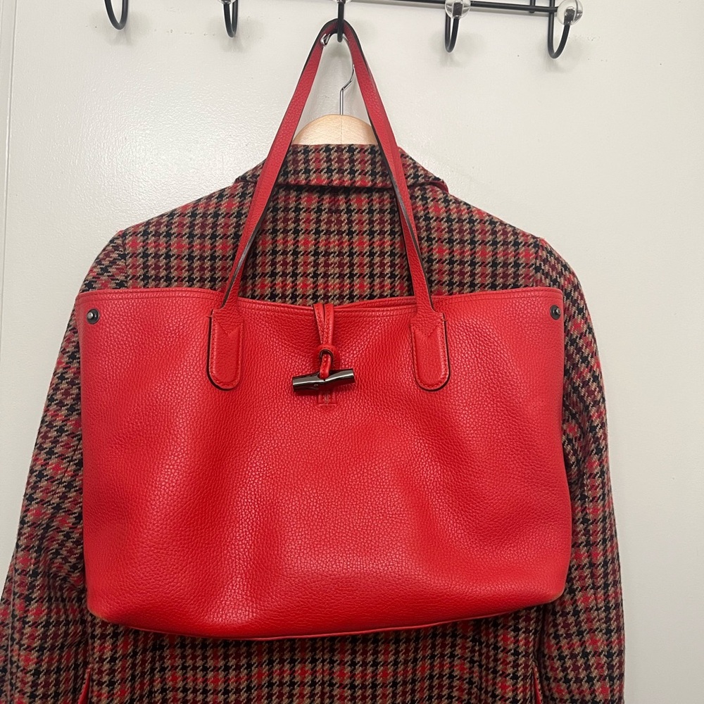 Longchamp Vibrant Red Tote Bag